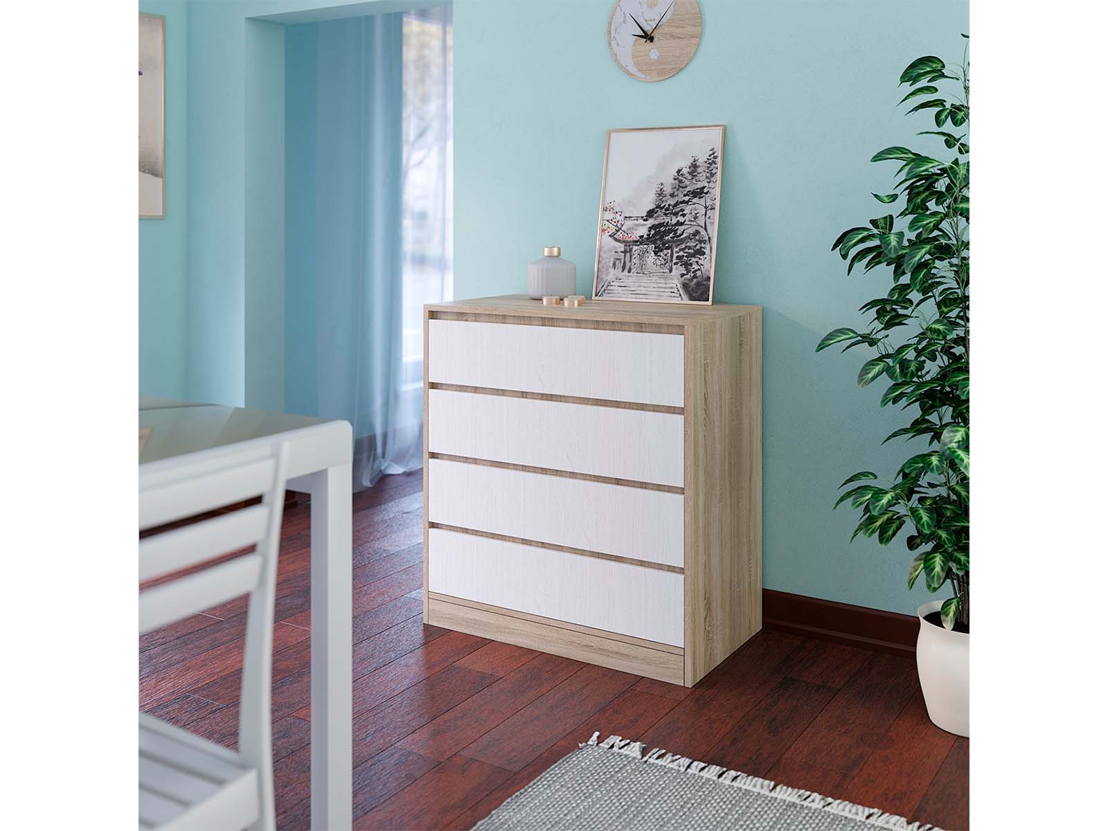 Комод - 4Ш/БР